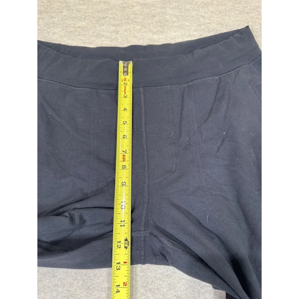 Lululemon‎ Sweatpants Womens XL Black Straight Leg Elastic Waist Pockets Yoga